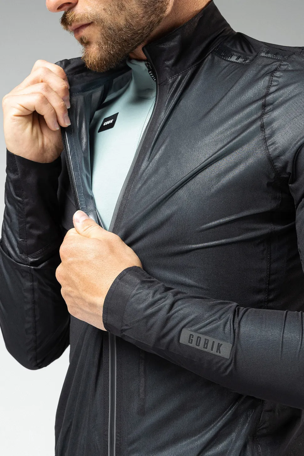Chaquetas>GOBIK CHAQUETA LIGERA IMPERMEABLE PLUVIA UNISEX TRUE BLACK TrueBlack