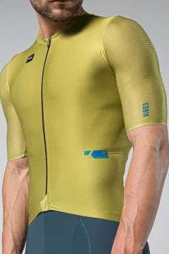 Gravel | Carretera>GOBIK MAILLOT MANGA CORTA ATTITUDE 2.0 HOMBRE SPLIT GREEN SplitGreen
