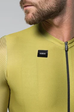 Gravel | Carretera>GOBIK MAILLOT MANGA CORTA MAGNITUDE HOMBRE SPLIT GREEN