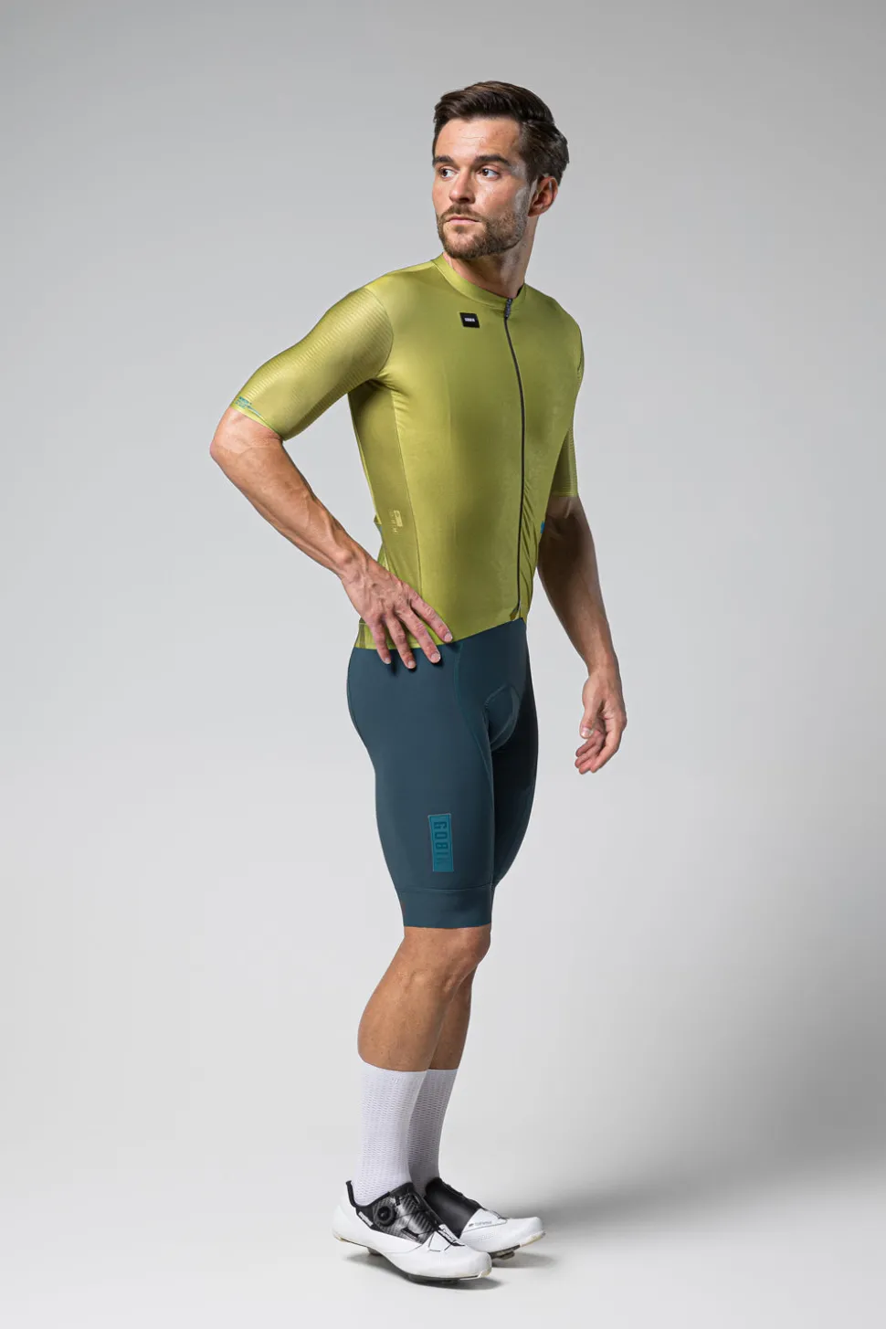 Gravel | Carretera>GOBIK MAILLOT MANGA CORTA MAGNITUDE HOMBRE SPLIT GREEN